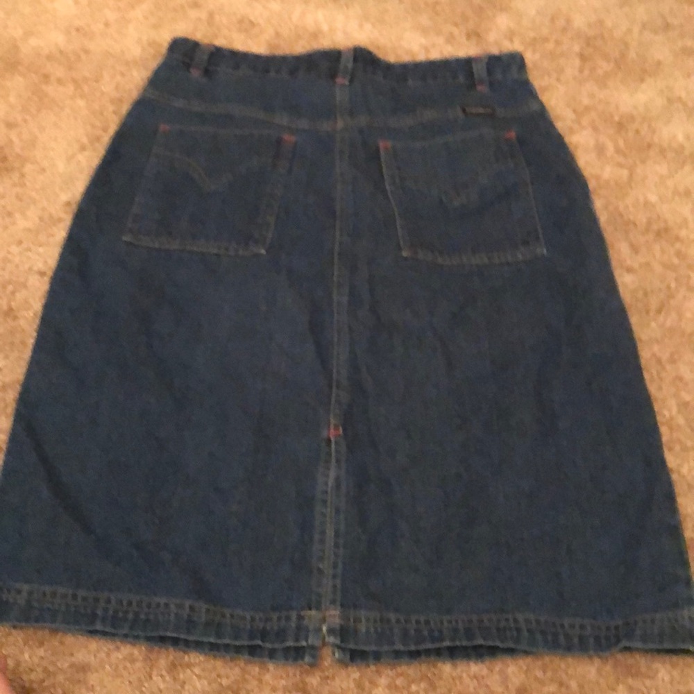 Starwear denim split skirt